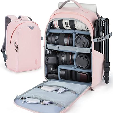 Best Camera Backpack, Camera Sling Bag, Dslr Bag, Backpack Photography, Dslr Lens, Camera Bag Backpack, Pink Camera, Canon Dslr, Camera Backpack