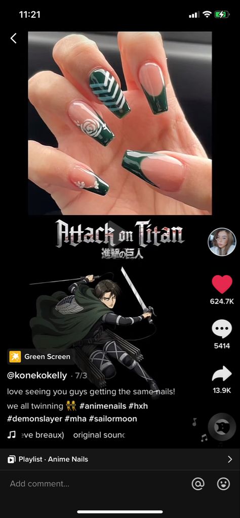 Attack On Titan Nails, Acrylic Nail Designs Coffin, Rainbow Nails Design, Graduation Nails, Anime Nails, Classy Acrylic Nails, Pretty Gel Nails, Rainbow Nails, Fire Nails