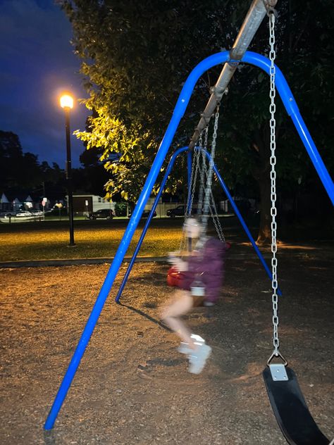 At the park during the night Reference Things, Random Poses, Park Swings, Sustained Investigation, Weird Places, Friends Hanging Out, Island Town, Inner World, Baby Swings