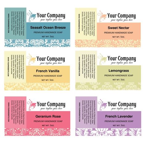 Soap Label Template, Soap Label Design, Soap Packaging Diy, Soap Labels Template, Labels Printables Free Templates, Labels Printables, Soap Business, Printable Label Templates, Cosmetic Labels