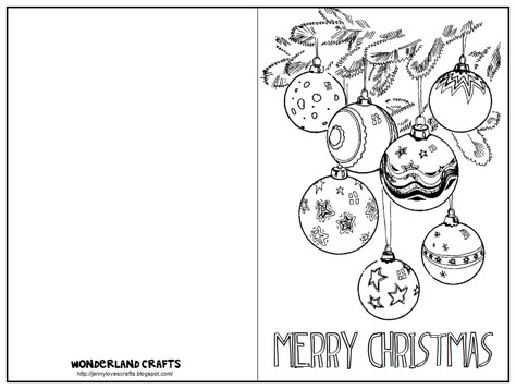 Wonderland Crafts: Template Free Printable Holiday Cards, Free Printable Card Templates, Folded Christmas Cards, Free Printable Christmas Cards, Christmas Colouring, Printable Holiday Card, Holiday Card Template, Christmas Cards Kids, Card Templates Printable