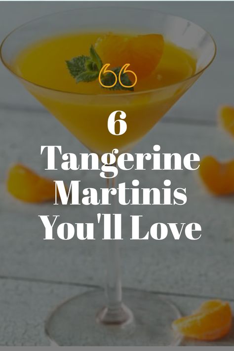 Tangerine martinis are refreshing, fruity, and perfect any time of year. If you’ve got a craving for a citrusy tangerine cocktail, we’ve got six of the best martini recipes that are bursting with tangerine flavor. Tangerine Cocktails, Clementine Martini, Tangerine Drink, Tangerine Cocktail, Citrus Martini, Orange Martini Recipe, Sweet Mixed Drinks, Tangerine Recipes, Best Martini Recipes