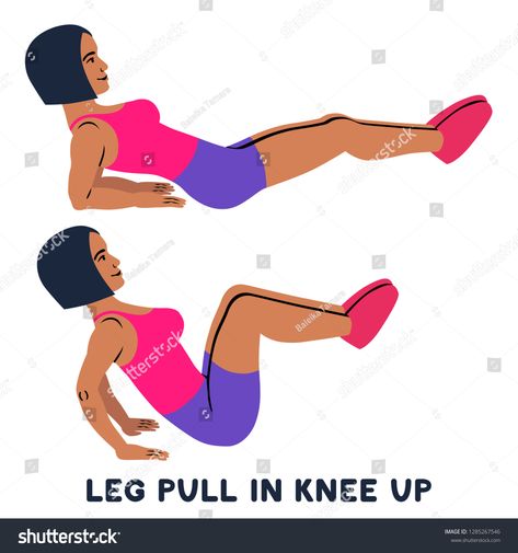 Leg Pull In, How To Do Knee Pull Ins, What Are Knee Pull Ins, Knee Pull Ins Workout, Knee Pull Ins How To, Leg Pull In Exercise, Knee Pull In Exercise, In And Out Workout, Knee Pull Ins