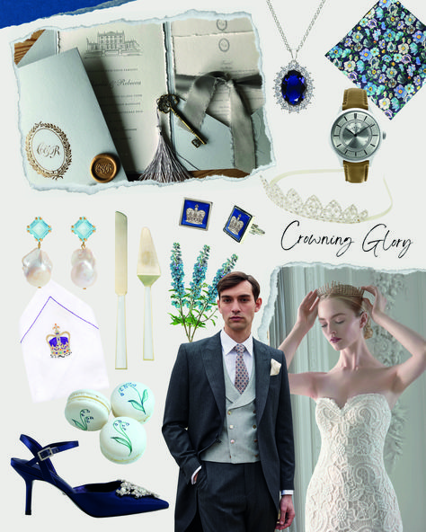 Get ready to bow down to this moodboard fit for a king and queen! We're celebrating the coronation with a stunning collection of regal accessories, including sparkling tiaras, rich blue pearls, and elegant cufflinks inspired by the jubilant crown. Whether you're planning a royal-themed party or just looking to add a touch of glamour to your day, this moodboard is sure to inspire. 🤍🖤 Don't forget to save this post for later and share in the comments how you're commemorating the occasion! Queen Elizabeth Aquamarine Tiara, Blue Pearl, Mood Boards, Tiara, Party Themes, Crown, Sparkle, How To Plan, Celebrities