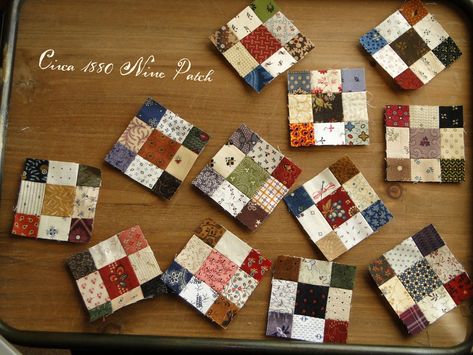 Heartspun Quilts ~ Pam Buda: Circa 1880 Nine Patch Blocks Pam Buda, 9 Patch Quilt, Nine Patch Quilt, Archaeology News, Rain Rain, Nine Patch, Antique Quilts, Wall Quilts, Still Waiting