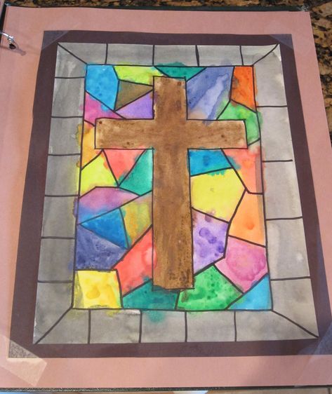 cross projects for kids | Teaching with TLC: Easter Cross Art Project Easter Art Projects, Easter Bible Crafts, Christian Easter Art, Corpus Cristi, Easter Art Project, Easter Crafts Preschool, Spring Art Projects, Easter Arts And Crafts, Easter Preschool