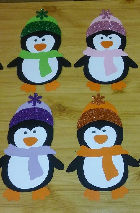 Penguin Crafts Preschool, Penguin Crafts, January Crafts, Penguin Craft, Winter Crafts For Kids, Christmas Classroom, Paper Crafts Diy Kids, Christmas Crafts For Kids, Winter Crafts