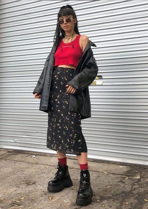 Goth Outfit, Diy Vetement, K Fashion, Grunge Look, Hip Hip, Looks Street Style, Indie Outfits, Hippie Outfits, Grunge Style