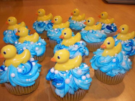 Rubber Duck Baby Shower Cupcakes on Cake Central Rubber Duck Cake, Duck Cupcakes, Rubber Ducky Party, Ducky Party, Ducky Baby Showers, Duck Cake, Duck Party, Ducky Baby Shower, Rubber Ducky Baby Shower