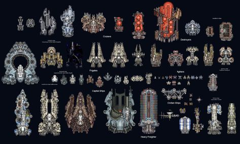 2d Spaceship, Spaceships Design, Cartoon Spaceship, Battlefleet Gothic, Sprite Sheet, Space Ships Concept, Sci Fi Spaceships, Space Ship Concept Art, Game Sprites