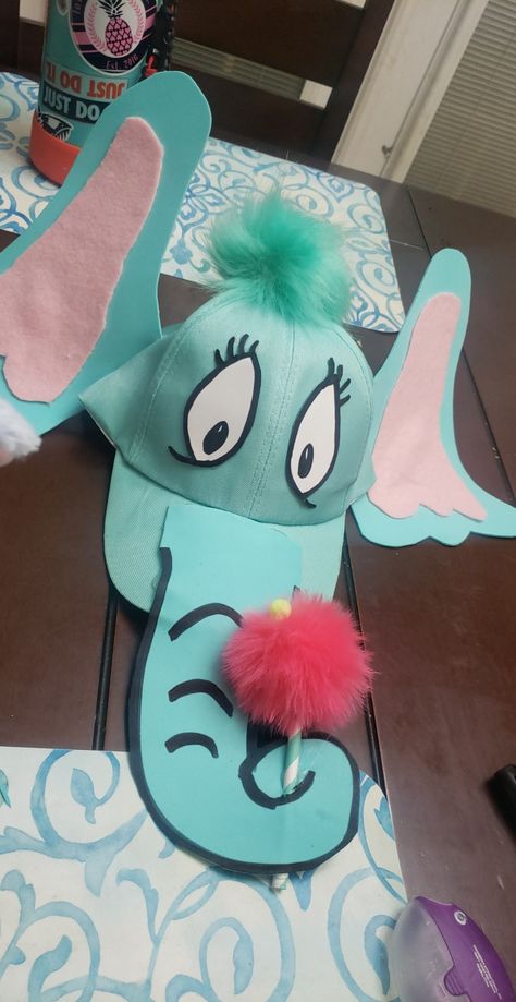 Horton Hears A Who Pumpkin, Horton Hears A Who Costume Diy, Horton Hears A Who Diy Costume, Doctor Suess Dress Up Ideas, Diy Horton Hears A Who Costume, Horton Hears A Who Costume, Horton Costume, Horton Hears A Who Door Decoration, Horton Hears A Who Shirt