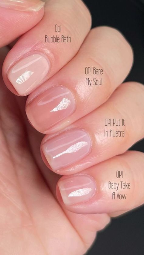 Cc Nails, Sheer Nail Polish, Opi Nail Polish Colors, Sheer Polish, Natural Nails Manicure, Drugstore Lipstick, Opi Gel Nails, Sheer Nails, Opi Colors