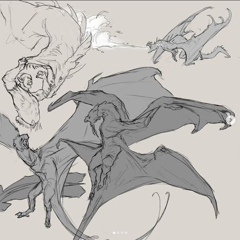 Dragon Poses, Dragon Anatomy, Dragon Artwork Fantasy, Dragon Sketch, Pure Happiness, Monster Concept Art, Creature Drawings, Dragon Pictures, Fantasy Creatures Art