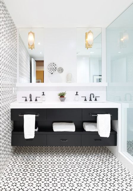 Black Bathroom Vanity Ideas, Bathroom Without Windows, Windowless Bathroom, Bathroom Shades, Bathroom Vanity Ideas, Black Bathroom Vanity, Toronto Interior Design, Black Vanity Bathroom, Good Lighting