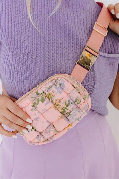 Floral Era Quilted Fanny Pack in … curated on LTK Quilted Sling Bag, Quilted Belt Bag, Trendy Pink Belt Bag With Removable Pouch, Quilt Fanny Pack, Pink Belt Bag With Zipper Pocket, Spring Purses, Fanny Pack Purse, Statement Bag, Instagram Photo Ideas Posts