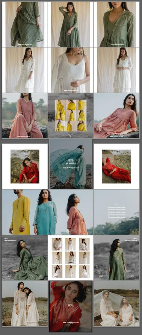 Instagram Grid Ideas Fashion, Clothing Grid Instagram, Fashion Page Layout Design Instagram, Instagram Grid Ideas For Clothing Brand, Post Grid Instagram, Instagram Grid For Clothing Brand, Fashion Grid Instagram, Clothing Brand Instagram Grid, Fashion Instagram Feed Layout