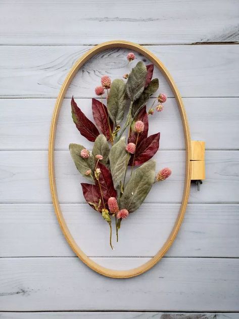 Illusion Embroidery Hoop | Hometalk Oval Embroidery Hoop Ideas, Large Embroidery Hoop Ideas, Illusion Embroidery, Oval Embroidery Hoop, Oval Embroidery, Hoop Crafts, Easy Fall Wreaths, Valentine Embroidery, Embroidery Hoop Crafts