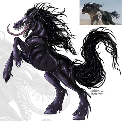 Venom Horse, Eldritch Dragon, Scary Horse, Horse Monster, Nightmare Horse, Simple Skull Drawing, Cool Mythical Creatures, Venom Dragon, Demon Horse