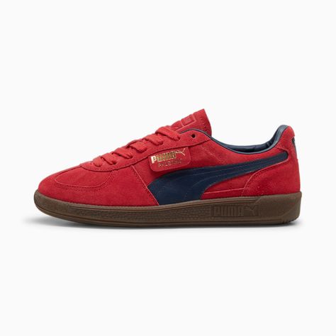 Palermo Sneakers | PUMA Red Puma Shoes, Unisex Shoes Sneakers, Puma Palermo, Club Red, Sneakers Puma, Shoe Inspo, Red Sneakers, Swag Shoes, Unisex Shoes