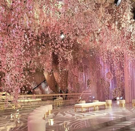 Glamorous Wedding Venue, Cherry Blossom Wedding Theme, Sakura Wedding, Cherry Blossom Wedding, Extravagant Wedding, Luxury Wedding Decor, Quinceanera Themes, Strictly Weddings, Future Wedding Plans