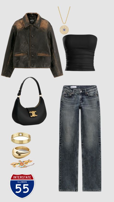 #outfitinspo #leatherjacket #leatherjacketoutfit #celine #enroutejewellery Mob Wives, Leather Jacket Outfits, Your Aesthetic, Connect With People, Creative Energy, Aesthetic Clothes, Black And Grey, Leather Jacket, Energy