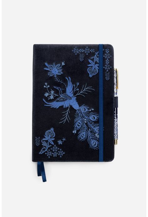 Buy AZURE JOURNAL AND PEN SET at Johnny Was. Small Notebook Aesthetic, 2025 Wishlist, Pretty Notebooks, Notebook Aesthetic, Blue Journal, Aesthetic Gifts, Placement Embroidery, Cute Journals, Velvet Clothes