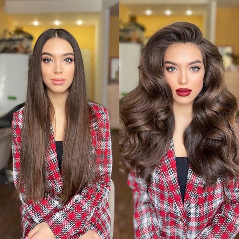 Big Voluminous Curls, Big Curls For Long Hair, Big Hair Curls, Hollywood Glam Hair, Big Volume Hair, Big Waves Hair, Big Hair Tutorials, Curled Hairstyles For Medium Hair, Pageant Hair