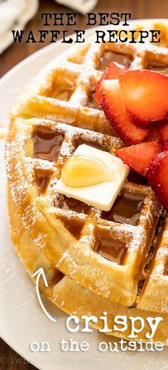 Classic Waffle Recipe, Best Waffle Recipe, Waffle Maker Recipes, Crispy Waffle, Homemade Waffles, Waffles Recipe, Waffle Recipe, Waffle Iron, Waffle Recipes