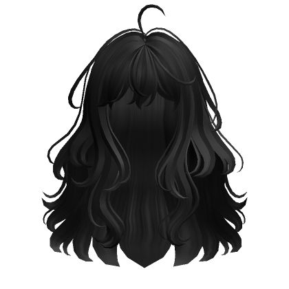 Wavy Hair Art Reference, Wavy Anime Hair, Wavy Hair Reference, Wavy Messy Hair, Wavy Hair Art, Anime Haircuts Women, Wavy Hair Anime, Wavy Hair Drawing, Wavy Hair Black