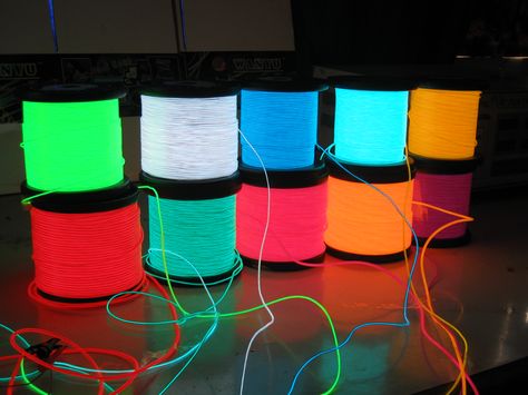 Electroluminescent Wire, Smart Textiles, E Textiles, El Wire, Fibre Optics, Glow Party, Pool Bar, Neon Party, Wearable Tech