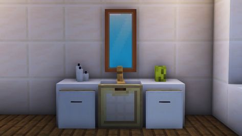 Minecraft Small Bathroom Ideas, Minecraft Bathroom Decor, Small Minecraft Bathroom, Minecraft Shower Bathroom, Minecraft Bathroom Sink, Minecraft Small Bathroom, Minecraft Restroom, Minecraft Sink Ideas, Minecraft Shower Ideas