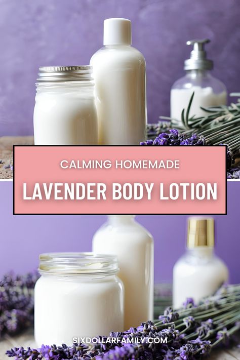 Learn how to make calming homemade lavender body lotion with this easy recipe. Perfect for soothing and moisturizing your skin, this lotion combines natural ingredients with the relaxing scent of lavender. Follow these simple steps to create a luxurious, homemade lotion that leaves your skin feeling soft and rejuvenated. Ideal for anyone looking to add a touch of tranquility to their skincare routine with a DIY solution. Diy Lavender Lotion Recipe, Easy Lotion Recipe, Making Lotion Recipes, Homemade Lotion For Extremely Dry Skin, Lotion Diy Recipes, How To Make Body Lotion At Home, Homemade Body Lotion For Dry Skin, How To Make Lotion, Diy Body Lotion Recipe