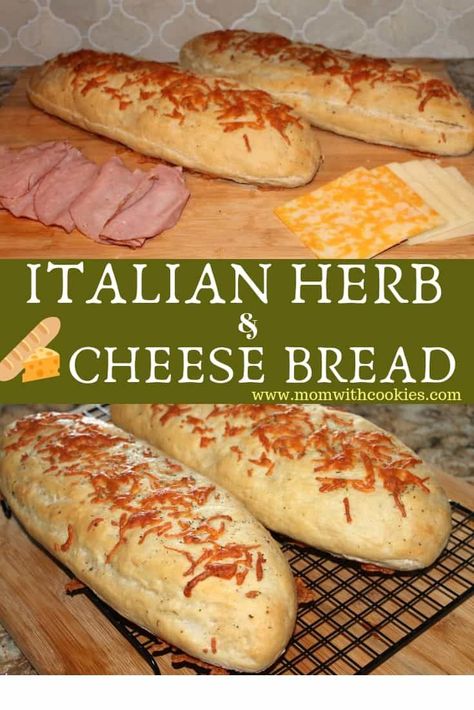 The closest recipe to Subway's Italian herb and cheese bread. Italian Herb And Cheese Bread Recipe, Italian Herb And Cheese Bread, Italian Herbs And Cheese Bread, Herb Cheese Bread, Herb And Cheese Bread, Subway Bread, Italian Bread Recipes, Cheese Bread Recipe, Herb Bread