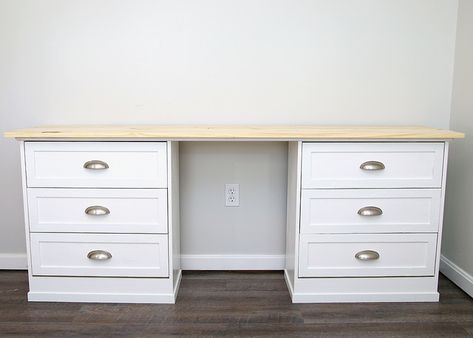 Desk Dresser Combo, Rast Dresser, Dresser Ikea, Ikea Rast Dresser, Desk Hacks, Ikea Dresser, Small Dresser, Dresser Desk, Ikea Desk