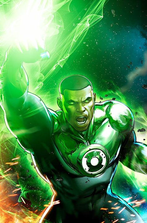 Green Lantern/John Stewart by ? Green Lantern Wallpaper, John Stewart Green Lantern, Lantern Art, John Stewart, Green Lantern Corps, Black Comics, Univers Dc, Arte Dc Comics, Dc Comics Superheroes