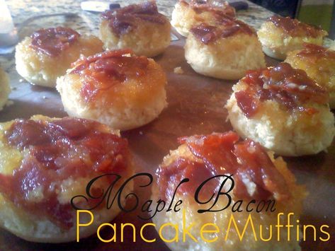 pancake cover Bacon Pancake Muffins, Pancake Muffins Recipe, Pancake Bacon, Maple Bacon Pancakes, Bacon Pancake, Pancakes Bacon, Sausage Muffins, Buttermilk Pancake Mix, Pancake Muffins