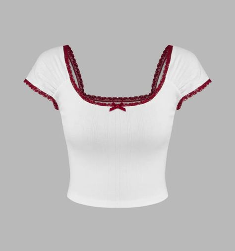 Cute Outfits White Background, Bow Tops Outfit, White Cami Tops, Coquette Top, Neat Casual Outfits, Outfit Png, Aesthetic Shirts, Fashion Attire, Lovely Clothes