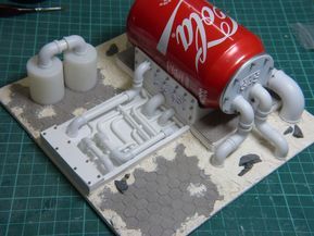 Model Making Ideas, Warhammer 40k Terrain, Pumping Station, Kit Bashing, Warhammer Terrain, 40k Terrain, Game Terrain, Landscape Model, Green Stuff