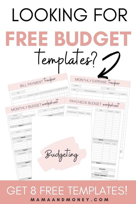 Budget Planner Worksheet, Household Budget Template, Monthly Budget Worksheet, Business Budget Template, Printable Budget Worksheet, Weekly Budget Template, Budget Binder Printables, Free Budget Printables, Budget Spreadsheet Template