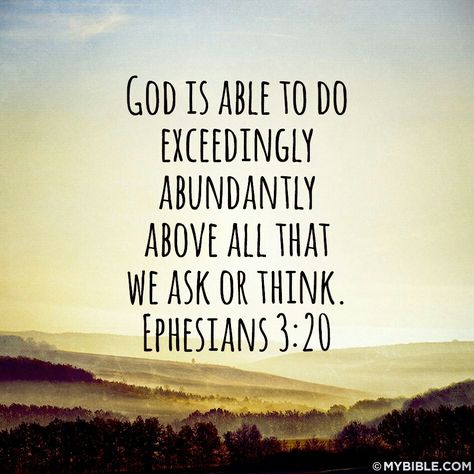 God is able to do exceedingly abundantly above all that we ask or think (Ephesians 3:20). #KWMinistries God Is Able, Bible Timeline, Woord Van God, Ayat Alkitab, About God, Life Quotes Love, Biblical Quotes, Faith Inspiration, Scripture Quotes