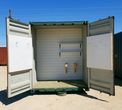 Tack Shed Ideas Storage, Tack Shed, Horse Tack Shed, Shipping Container Tack Room, Horse Trailer Tack Room Organization, Tack Shed Ideas, Horse Shelter With Tack Room, Storage Container Tack Room, Horse Shed