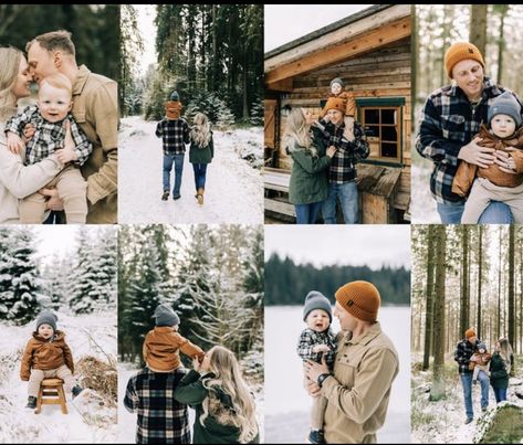 Snow Family Pictures, Family Portraits What To Wear, Tree Farm Photo Shoot, Christmas Tree Farm Photo Shoot, Winter Family Photoshoot, Christmas Tree Farm Photos, Winter Family Pictures, Family Photo Outfits Winter, Family Portrait Outfits