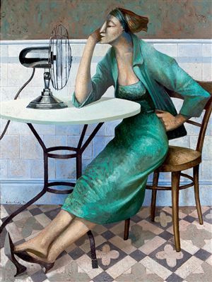 Fabio Hurtado Arnaudon-El ventilador Faith Ringgold, Metal Fan, Spanish Painters, Feeling Hot, Spanish Artists, House Museum, Global Art, Art Auction, Art Market