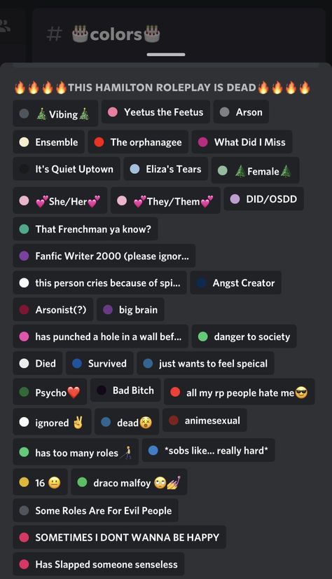 Funny Roles For Discord, Discord Role Ideas Funny, Aesthetic Discord Profile Ideas, Discord Role Ideas, Roles Discord, Discord Server Role Ideas, Discord Status Ideas, Discord Status, It's Quiet Uptown