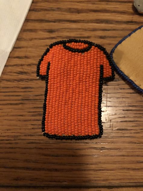 Orange Shirt Day Orange Shirt Day Activities, Beaded Vamps, Indigenous Beaded Earrings, Beaded Pins, Orange Shirt Day, Seed Bead Crafts, Beaded Lanyards, Orange Shirt, Red Dresses