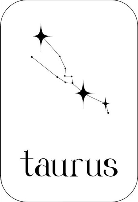 Taurus Star Constellation, Taurus Constellation Tattoo, Taurus Star Sign, Taurus Constellation, Constellation Tattoos, Line Art Tattoos, Star Constellations, Star Tattoos, Star Sign