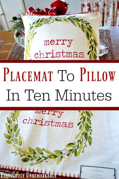 Christmas Pillows Diy, Christmas Cover, Diy Simple, Crafts Gifts, Home For Christmas, Christmas Pillows, Christmas Placemats, Easy Christmas Diy, Christmas Pillow Covers