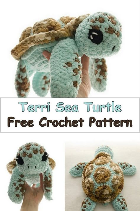 Sea Shell Turtle Craft, Sea Dragon Crochet Pattern Free, Crochet Franklin Turtle, Eyepatch Crochet Pattern, Crochet Cute Stuffed Animals, Free Crochet Accessory Patterns, Crochet Turtle Applique Pattern Free, Crochet Project Free Pattern, How To Crochet Turtle