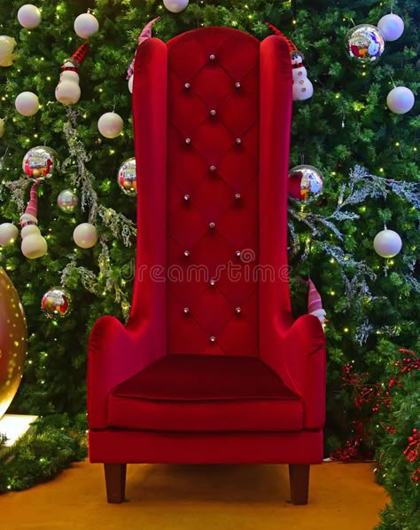 Santa Chairs, Santa Chair, Tall Chair, Gothic Dollhouse, Fire Kids, Tall Chairs, Santa Claus Decorations, Christmas Chair, Christmas Tree Background