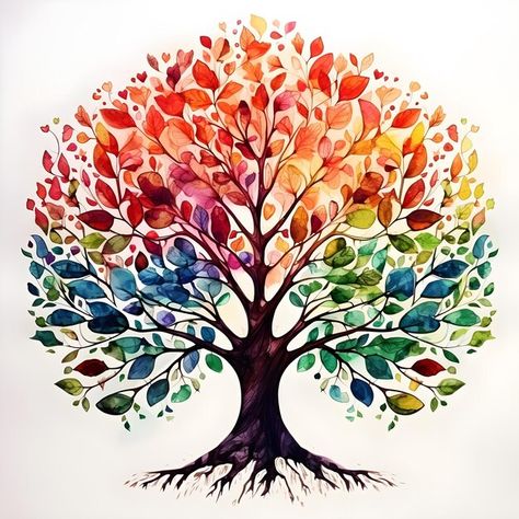 Photo beautiful tree of life digital art... | Premium Photo #Freepik #photo Tree Of Life Painting, Rose Flower Pictures, Tree Of Life Art, Minimalist Watercolor, Pencil Shading, Life Tree, Cartoon Wallpaper Hd, Colour Pencil, Photo Beautiful